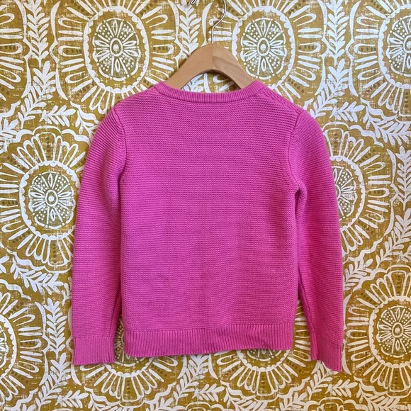 Hanna Andersson Girl’s Cute Pink Button Front Cotton Blend Cardigan size 6-7Y - Picture 5 of 6